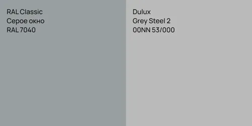 RAL 7040 Серое окно vs 00NN 53/000 Grey Steel 2