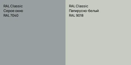 RAL 7040 Серое окно vs RAL 9018 Папирусно-белый