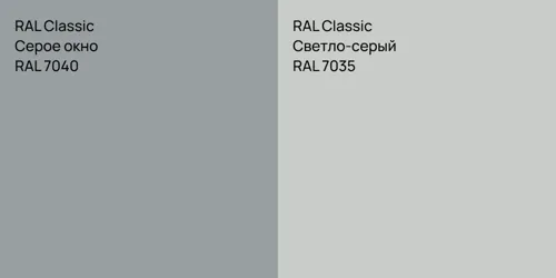RAL 7040 Серое окно vs RAL 7035 Светло-серый