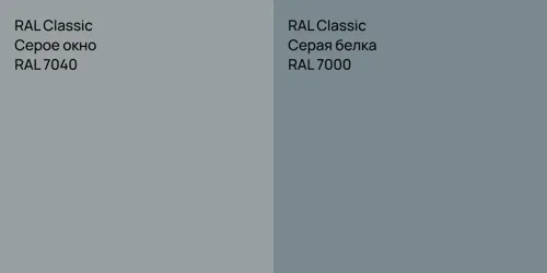 RAL 7040 Серое окно vs RAL 7000 Серая белка