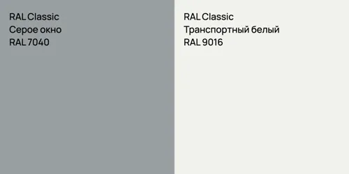 RAL 7040 Серое окно vs RAL 9016 Транспортный белый