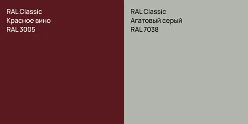RAL 3005 Красное вино vs RAL 7038 Агатовый серый