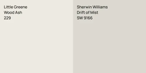 229 Wood Ash vs SW 9166 Drift of Mist