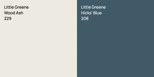 229 Wood Ash vs 208 Hicks' Blue