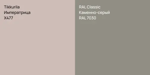 X477 Императрица vs RAL 7030 Каменно-серый