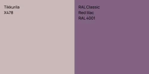 X478  vs RAL 4001  Red lilac