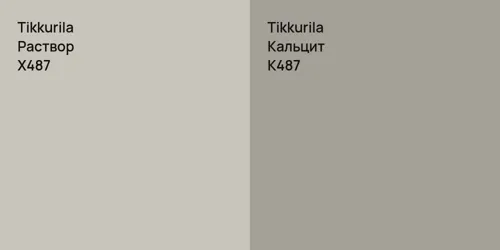 X487 Раствор vs K487 Кальцит