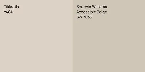 Y484 vs SW 7036 Accessible Beige