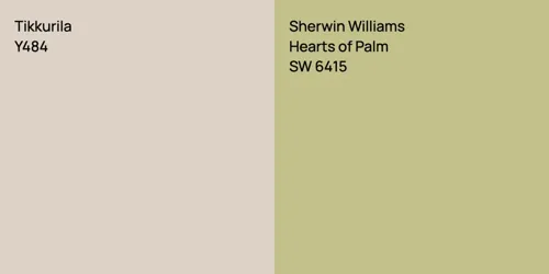 Y484  vs SW 6415 Hearts of Palm