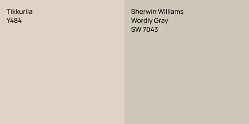 Y484  vs SW 7043 Wordly Gray