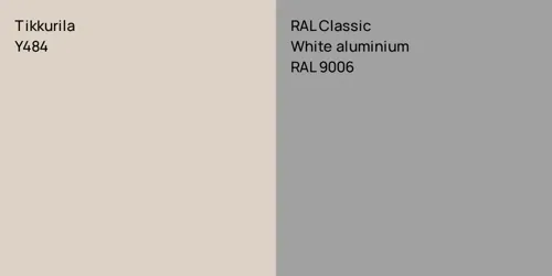 Y484  vs RAL 9006  White aluminium