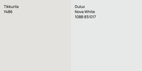 Y486 null vs 10BB 83/017 Nova White