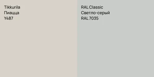 Y487 Пиацца vs RAL 7035 Светло-серый