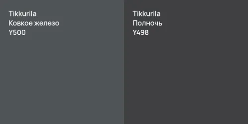 Y500 Ковкое железо vs Y498 Полночь