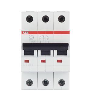 Автоматический выключатель ABB S203 (2CDS253001R0254) 3P 25А тип C 6 кА 400 В на DIN-рейку