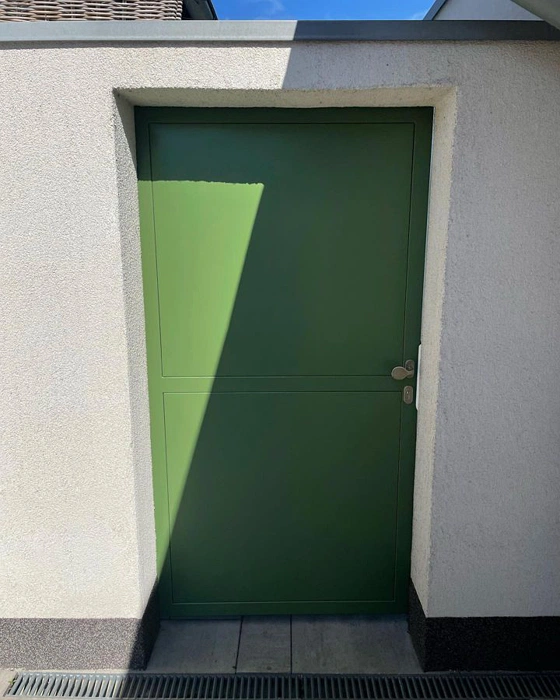 RAL 6011 зеленая входная дверь