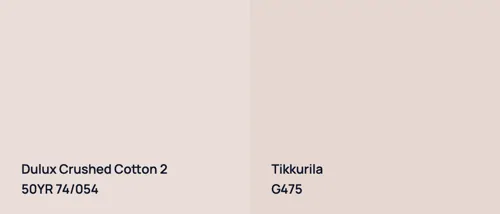 50YR 74/054 Crushed Cotton 2 vs G475 null