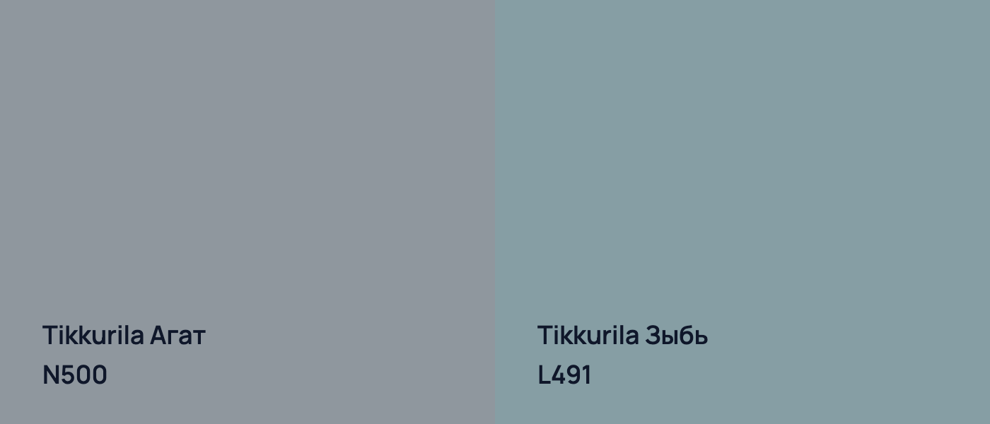 Tikkurila Агат N500 vs Tikkurila Зыбь L491