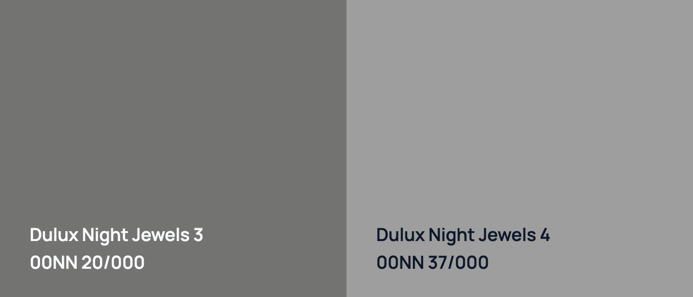 Dulux Night Jewels 3 00NN 20/000 vs Dulux Night Jewels 4 00NN 37/000