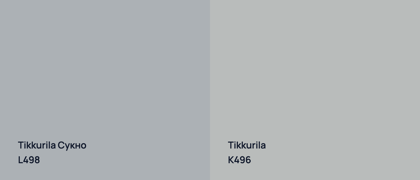 Tikkurila Сукно L498 vs Tikkurila  K496