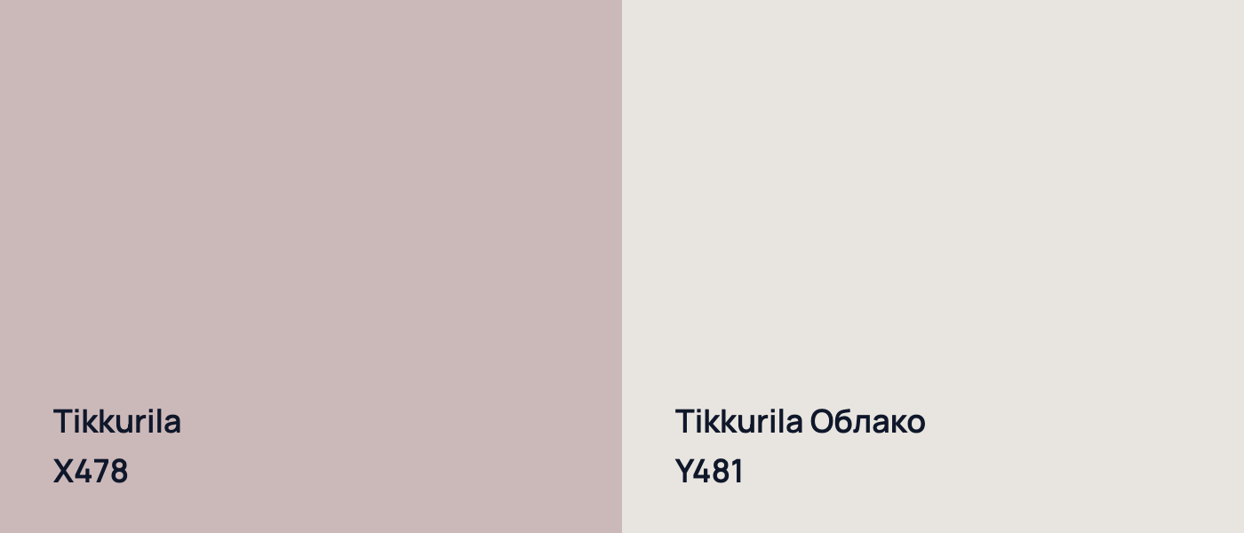Tikkurila  X478 vs Tikkurila Облако Y481