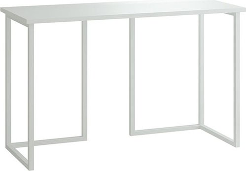 Белый рабочий стол Board 120x50, белые ножки