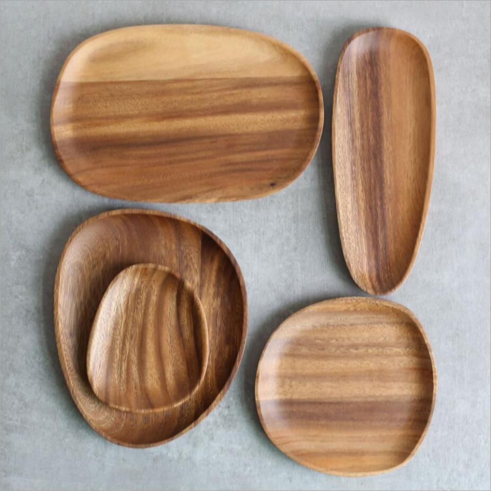 Деревянные тарелки неправильной формы