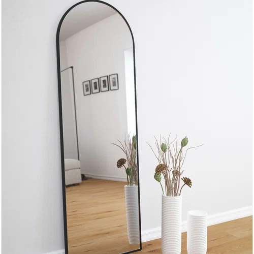 Зеркало арка в черной матовой раме 150х50 см