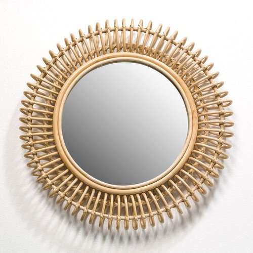 Зеркало круглое из ротанга Tarsile ø60 см