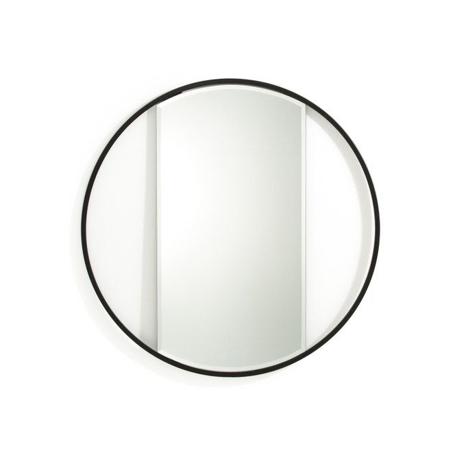 Зеркало круглое с чёрной рамой, 60см, REFLET