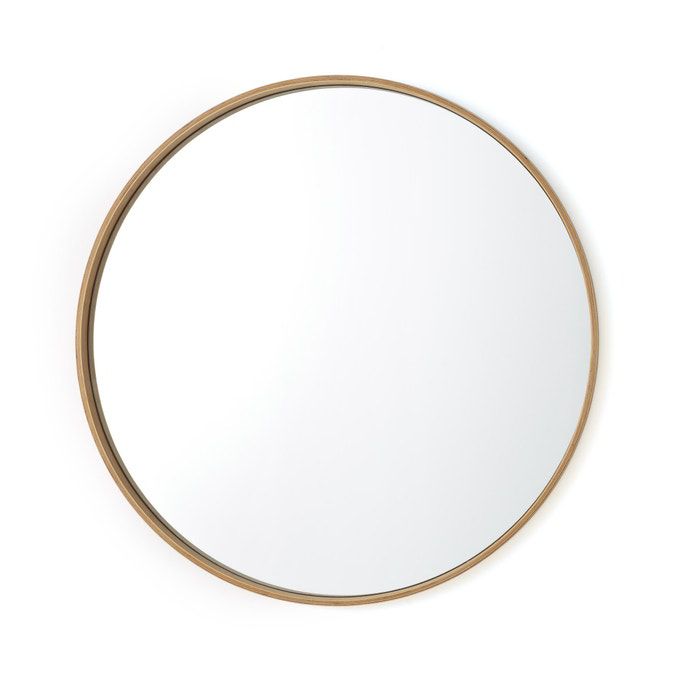 Зеркало круглое с отделкой из дуба, ALARIA