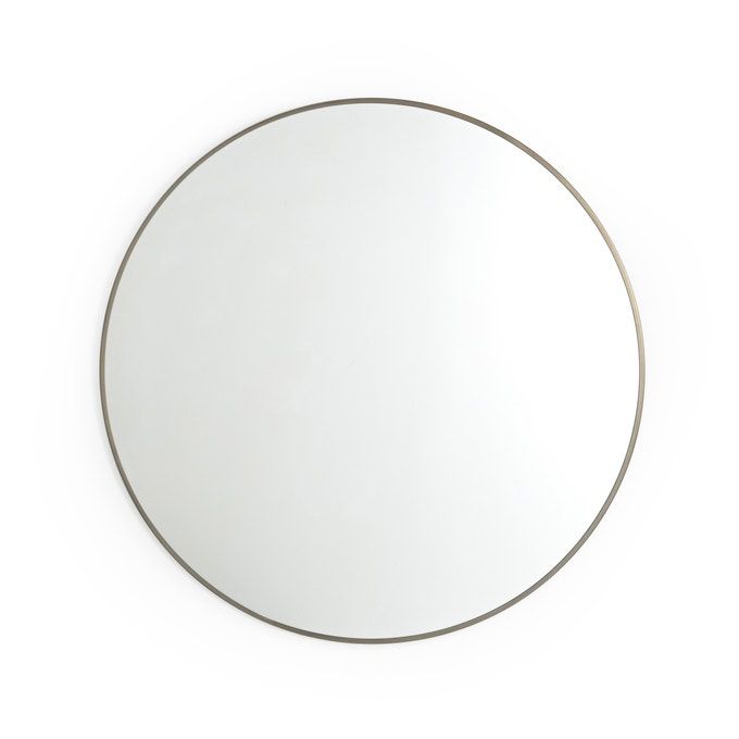 Зеркало металлическое золотистого цвета Ø100 см, Caligone