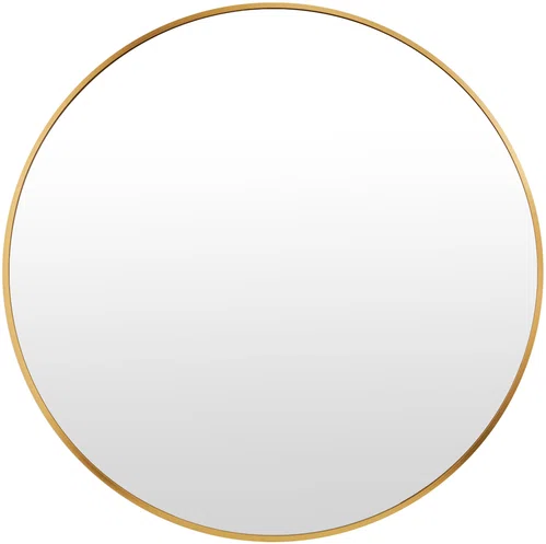 Зеркало настенное в ванную круглое d-80 см, золото