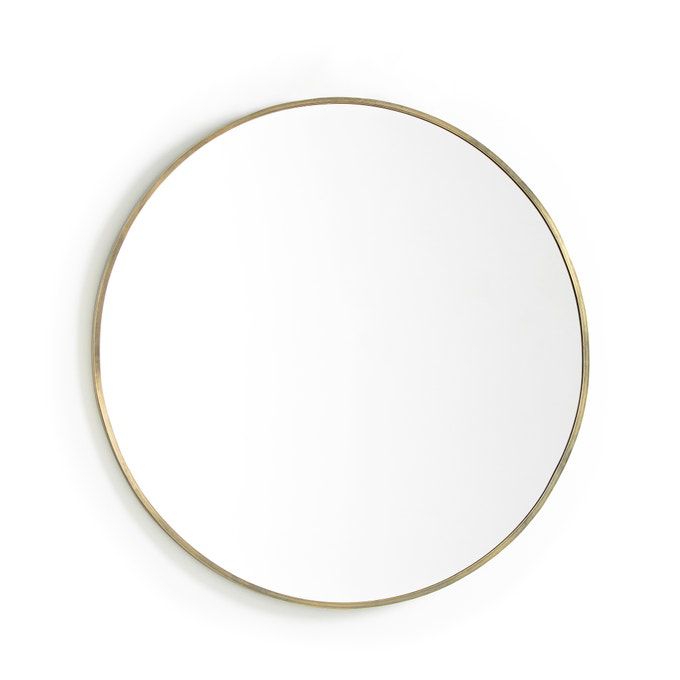 Зеркало, золотистый металл, Ø80 см, Caligone