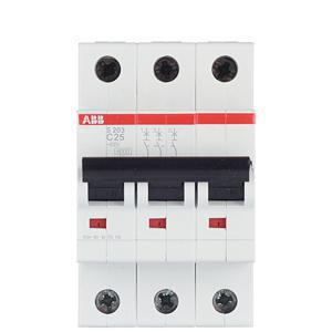 Автоматический выключатель ABB S203 (2CDS253001R0254) 3P 25А тип C 6 кА 400 В на DIN-рейку